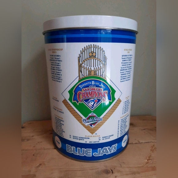 1993 Toronto Blue Jays World Champions Tin - Picture 1 of 2
